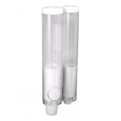 Dispenser Combinado para Copos de Água e Café Organiza Copos em ABS Cristal para Parede