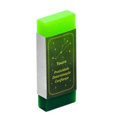Borracha Escolar Tris Holic Signos Touro com Textura Macia, Capa Protetora e Personalizada