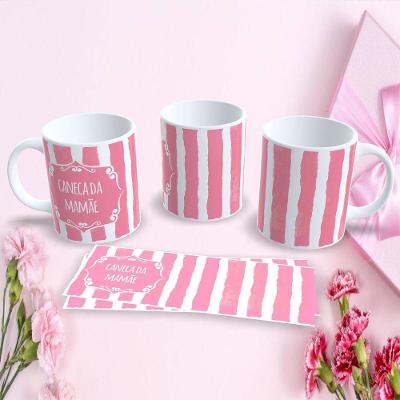 Caneca Estampa 28 Personalizada Dia das Mães em Porcelana 325ml Presente Criativo Branco