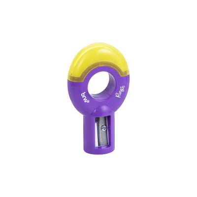 Apontador com Borracha BRW Double Rings com Dupla Abertura e Apagador Embutido Compacto e Resistente