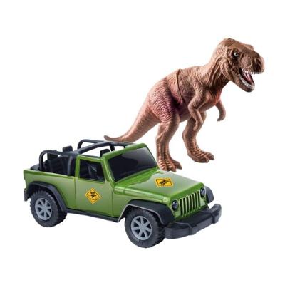 Brinquedo Infantil Carrinho Safari com Tiranossauro Rex com Dinossauro T-Rex Verde Bs Toys