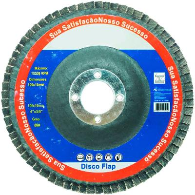 Disco Flap Lixa de Desbaste 100 mm Grão 80 para Lixamento em Madeira Alumínio Metal Aço