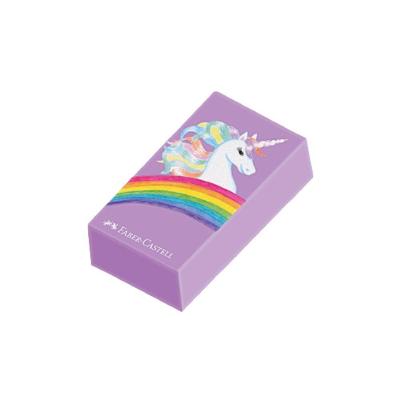 Borracha Escolar Faber-Castell Unicórnio com Formulação de Alta Qualidade Unidade Roxo