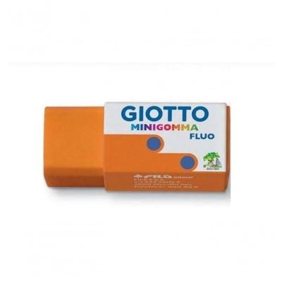 Borracha Giotto Minigomma Fluorescente Neon sem PVC e Ftalatos para Lápis Grafite 1 Unidade Laranja