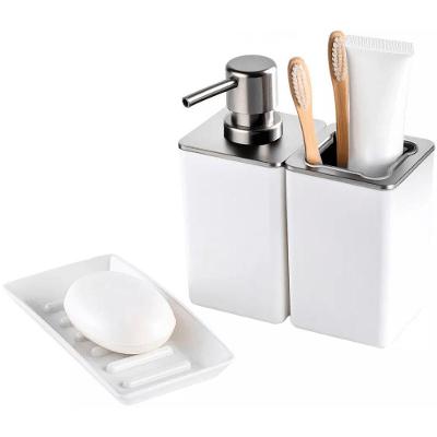 Conjunto para Banheiro 1976 com Saboneteira, Dispenser e Porta Escovas Branco Arthi