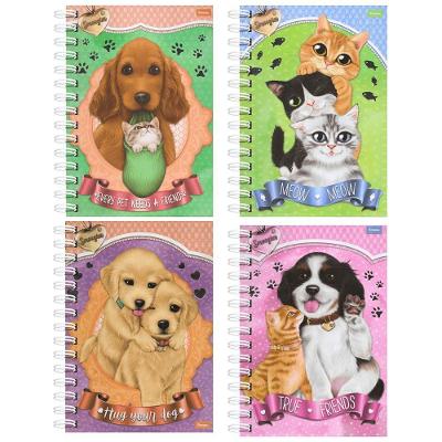 Caderno Espiral 1 Matéria Foroni Smoogies Capa Dura com 96 Folhas Pautadas Formato 200X275MM Branco