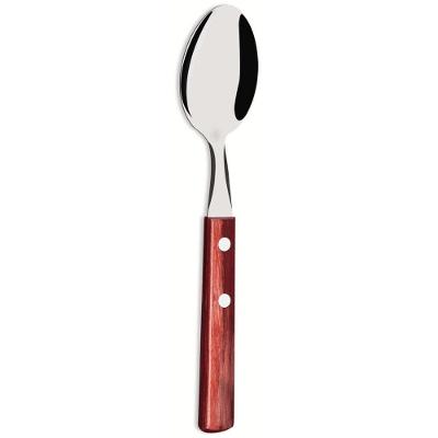 Colher de Mesa Polywood em Aço Inox com Cabo em Madeira Tratada Resistente a Altas Temperaturas Inox