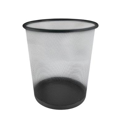 Cesto de Lixo Aramado 10L Metal Decorativo para Escritório e Banheiro Preto