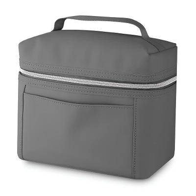 Bolsa Térmica 5L Elegante para Lanches e Marmitex em PU com Alça Reforçada Grafite