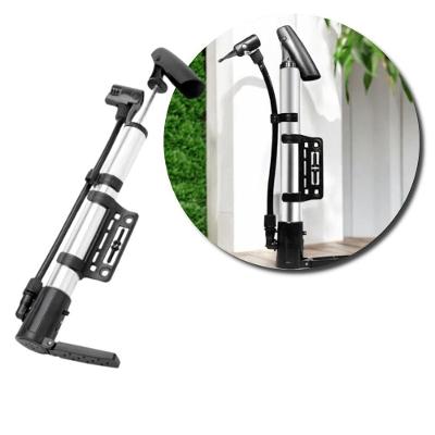 Bomba de Ar Manual Bomba de Ar C Suporte Pneu Multiuso com Bico Fino e Grosso Preto Utimix