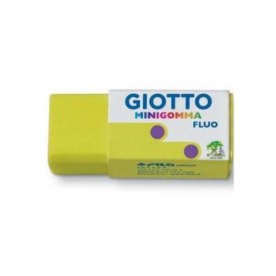 Borracha Giotto Minigomma Fluorescente Neon sem PVC e Ftalatos Unidade Escolar e Artística Amarelo