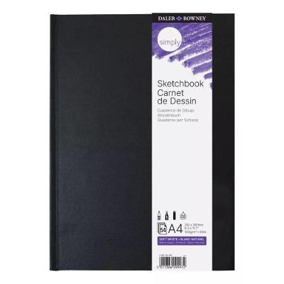 Caderno Sketchbook Brochura Capa Dura Arte em Papel A4 210 X 297MM com 54 Folhas para Desenho