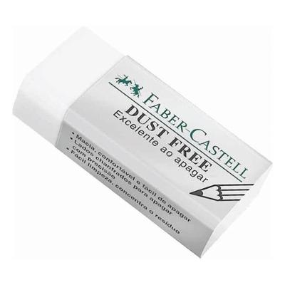 Borracha Faber-Castell Dust Free Pequena com Tecnologia Macia e Capa Protetora 1 Unidade Branco