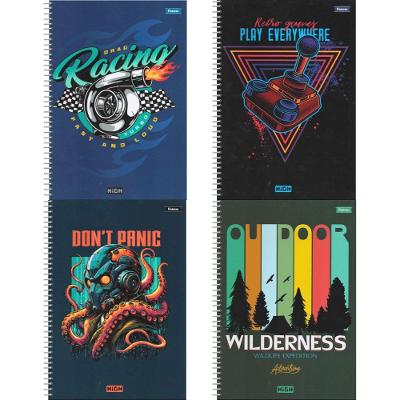 Caderno Espiral Capa Dura Foroni High com 160 Folhas Pautadas 10 Matérias Formato 200X275MM