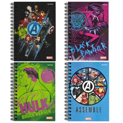 Caderno Espiral Capa Dura Jandaia Avengers Starschool 80 Folhas Pautadas 1 Matéria