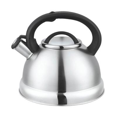 Chaleira com Apito 6.2.102R Inox 3L com Cabo Confortável para Cozinha Inox Uni Home