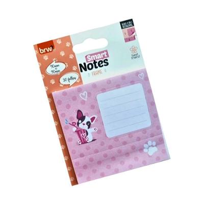 Bloco Adesivo BRW Smart Notes Frame 3 em 1 Destacável 90 X 90MM com 1 Unidade Cachorro