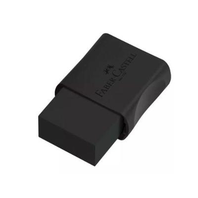 Borracha Faber-Castell Max Black com Capa Protetora Livre de PVC para Apagamento Suave Preto