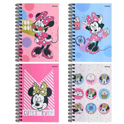 Caderno Espiral Capa Dura 1 Matéria Jandaia Minnie - Starschool 80 Folhas 200MM X 275MM Rosa