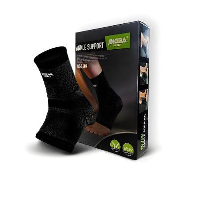Tornozeleira Ortopédica de Compressão Utimix Estabilizadora Elástica em Tecido Spandex Preto Tamanho