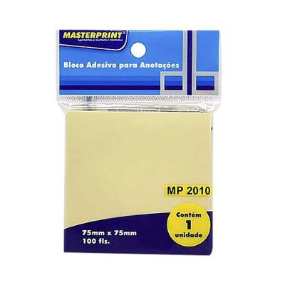 Bloco Adesivo Post-it Masterprint 75X75MM 100 Folhas com Cola Reposicionável para Escritório