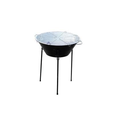 Churrasqueira Americana S- Tampa 475mm Portátil em Aço Carbono com Grelha Cromada Preto Tidão