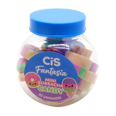 Borracha Cis Mini Fantasia Cis Candy Animais Macia Pote 6X5CM 20 Unidades Sortidas