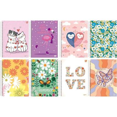 Caderno Espiral Capa Dura São Domingos Animativa Feminino 96 Folhas Pautadas 56 G-M2 1 Matéria
