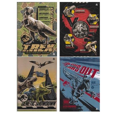 Caderno Costurado Capa Dura São Domingos Jurassic World Animativa 80 Folhas Pautadas 1 Matéria