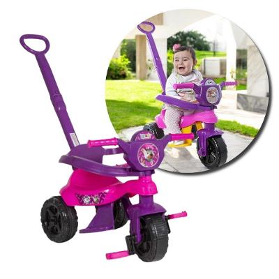 Carrinho de Passeio Infantil com Pedal Kemotoca Baby Dog 2 em 1 Rosa e Roxo Fullcommerce