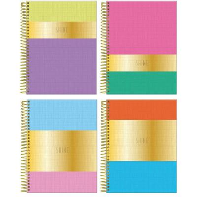 Caderno Colegial Espiral Capa Dura Foroni Shine 160 Folhas Pautadas Formato 17,7x24CM 10 Matérias
