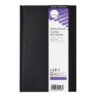 Caderno Sketchbook Brochura A5 Capa Dura A5 148 X 210MM 54 Folhas para Arte