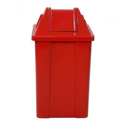 Cesto Quadrado com Tampa vai-vem Q25 25L para Organização de Lixo em Casa Ou Escritório Higipack
