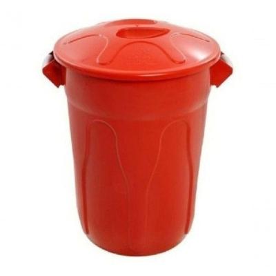 Cesto de Lixo Tipo Balde 60L para Resíduos Domésticos Vermelho