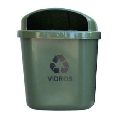 Cesto para Coleta Seletiva Cesto Individual 40 l para Poste Ou Parede Multicor Higipack
