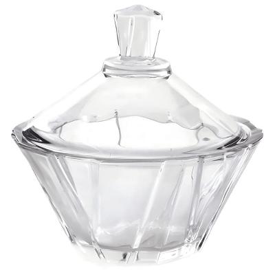 Bomboniere de Vidro Cinna 300ML com Tampa Transparente Clink