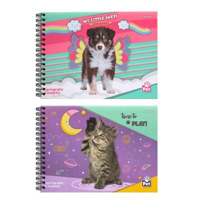 Caderno Espiral Cartografia e Desenho Jandaia Pet - Starschool Capa Dura 80 Folhas Lisas 275X200MM