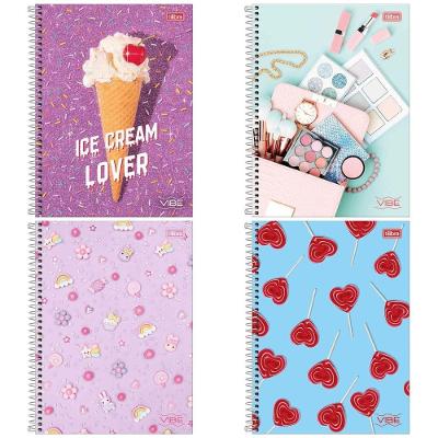 Caderno Espiral Capa Dura 20 Matérias Tilibra Vibe Feminino 320 Folhas Pautadas Formato 200X275MM