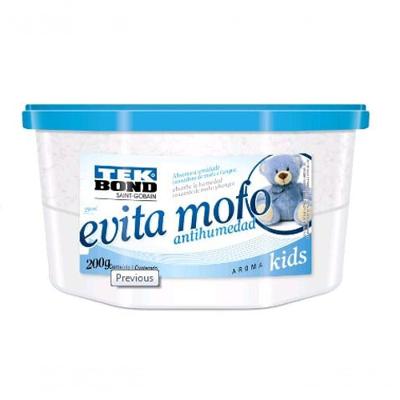 Desumidificador Evita Mofo Pote 200G Kids para Remover Umidade em Armários Azul Tekbond