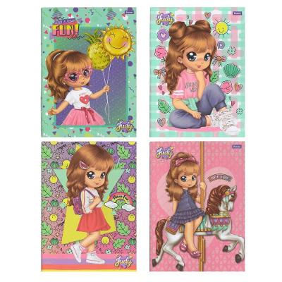 Caderno Costurado Capa Dura Foroni Judy com 96 Folhas Pautadas 1 Matéria Formato 200X275MM