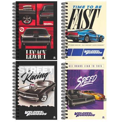 Caderno Espiral Capa Dura São Domingos Velozes e Furiosos Animativa 1x1 200X275MM 80 Folhas