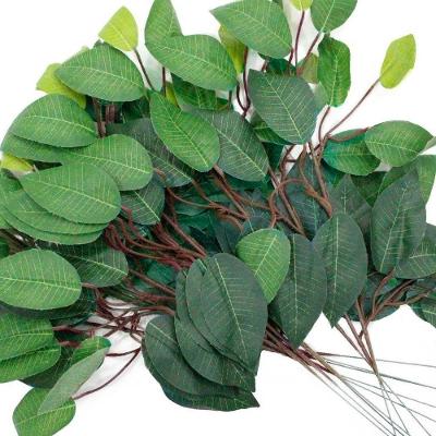 Arranjo Artificial Decorativo 60 Galhos Fícus Artificial 42CM com Aspecto Natural e Realista Verde