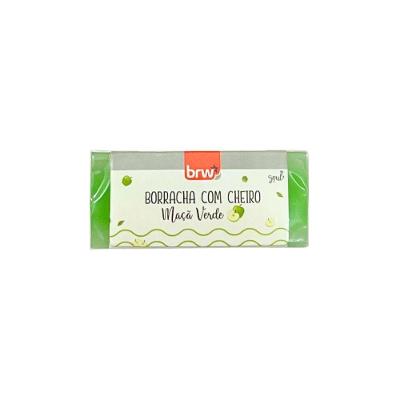 Borracha BRW Colorida com Cheiro de Frutas, Aroma Suave, 1 Unidade, Verde