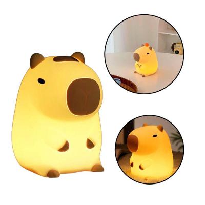 Abajur Luminária Luminária Capivara com Iluminação LED Suave e Relaxante em Silicone Minimen