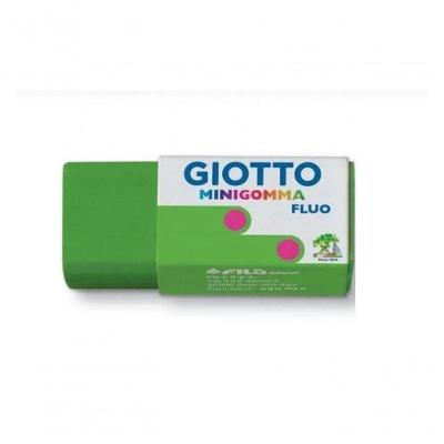 Borracha Giotto Minigomma Fluorescente Neon sem PVC e Ftalatos 3,6CM X 1,5CM 1 Unidade Verde
