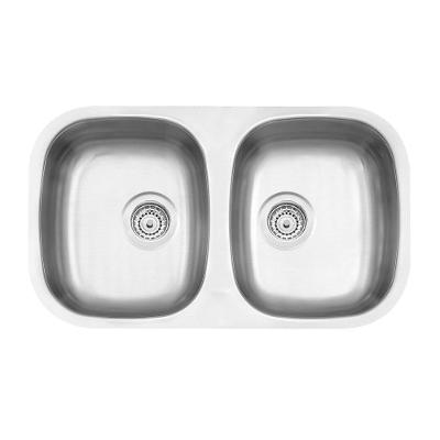 Cuba de Embutir Isis 2c 34 Bl Retangular em Aço Inox Acetinado com Válvula Inox
