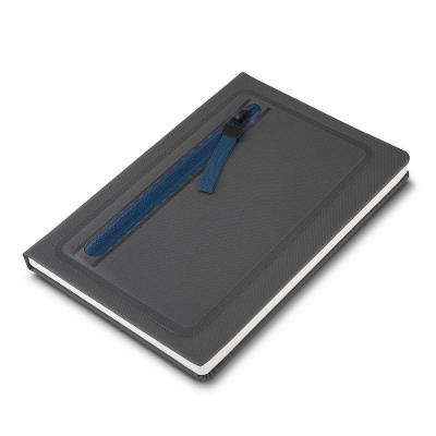 Caderno de Anotações com Tira Colorida Tpc com Porta Objetos Capa Dura 21 e 5x15 e 4x1 e 5cm 80