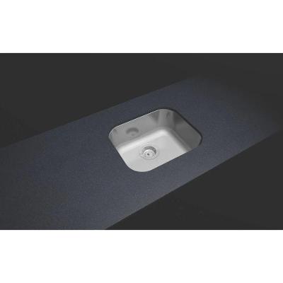 Cuba de Embutir Lavínia 40 BL Retangular em Aço Inox Acetinado com Válvula Inclusa Inox