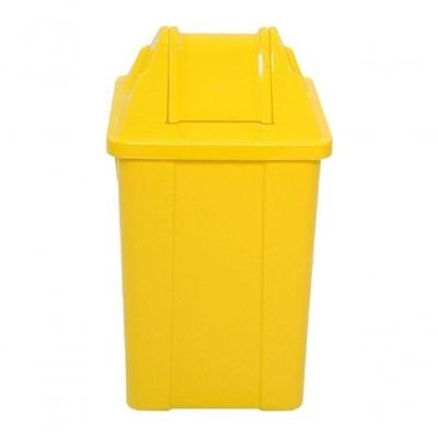Cesto de Lixo Quadrado Q60 60L Polipropileno Preto Branco Azul Amarelo Verde