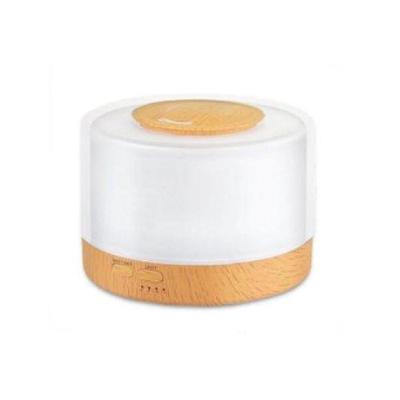 Difusor Umidificador de Aromas Elétrico 500 ml Ultrassônico LED 7 Cores Bege Premium Colchões